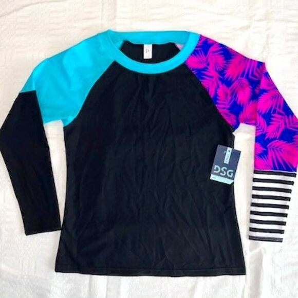 NEW-SWIMSUIT TOP with Long Sleeves Women's Size S - Melanie Palm Beach - Picture 1 of 14